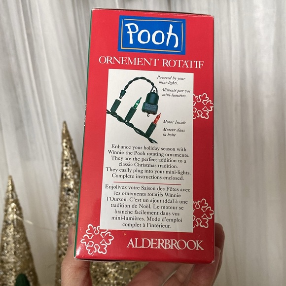 Vtg 1989 Alderbrook/Noma Pooh/Piglet downhill sled rotation ornament - Picture 5 of 9